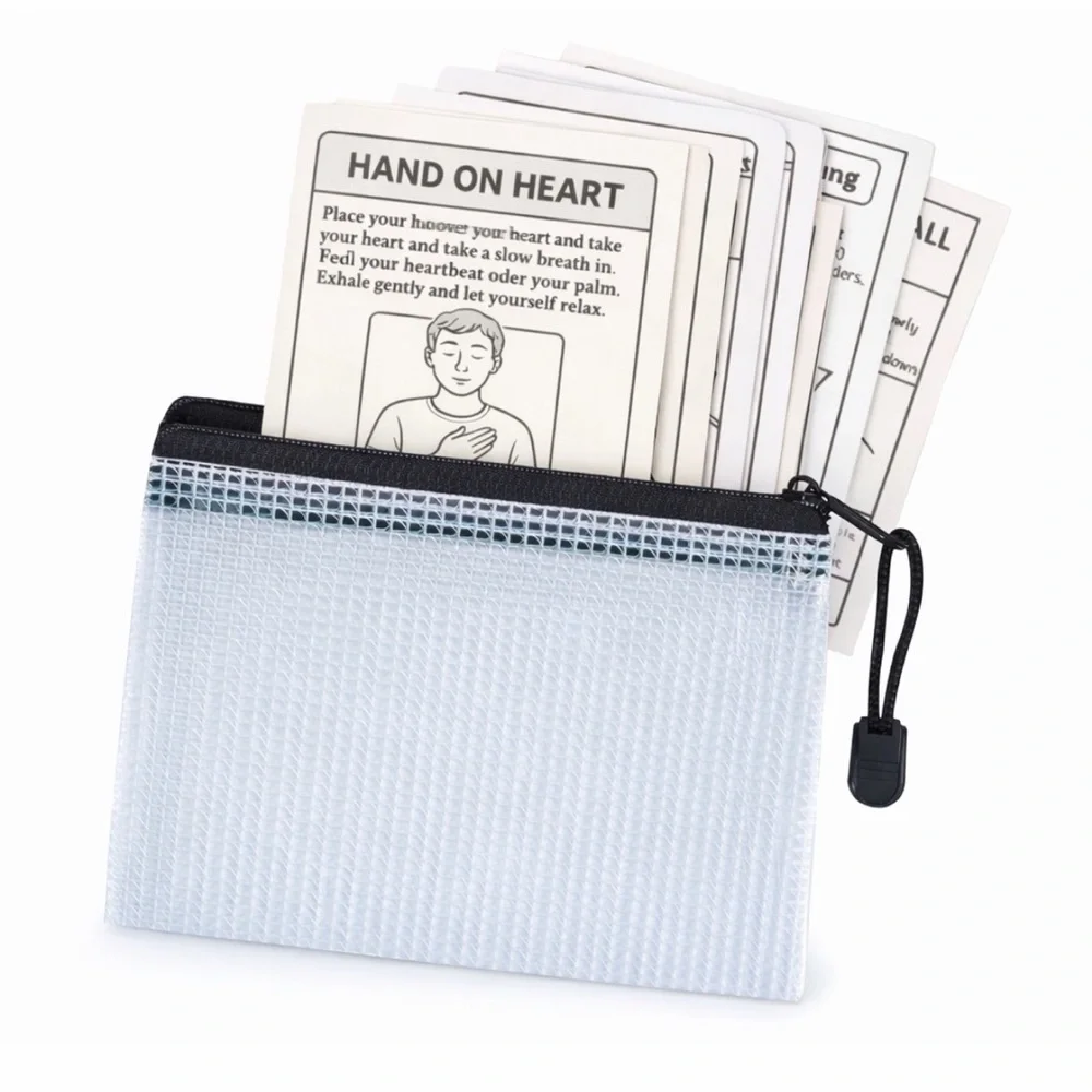 Somatic Coping Skills Card Set + Waterproof Zipper Pouch